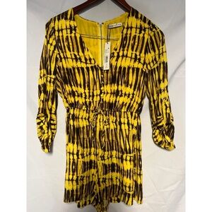 Alice + Olivia Yellow and Black Women's Top nwt